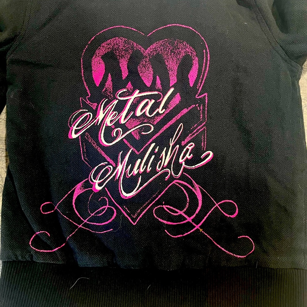 Y2Ks Vintage Ladies Metal Mulisha Hooded fleece lined jacket